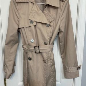 Anne Klein Trench Raincoat, Tan.